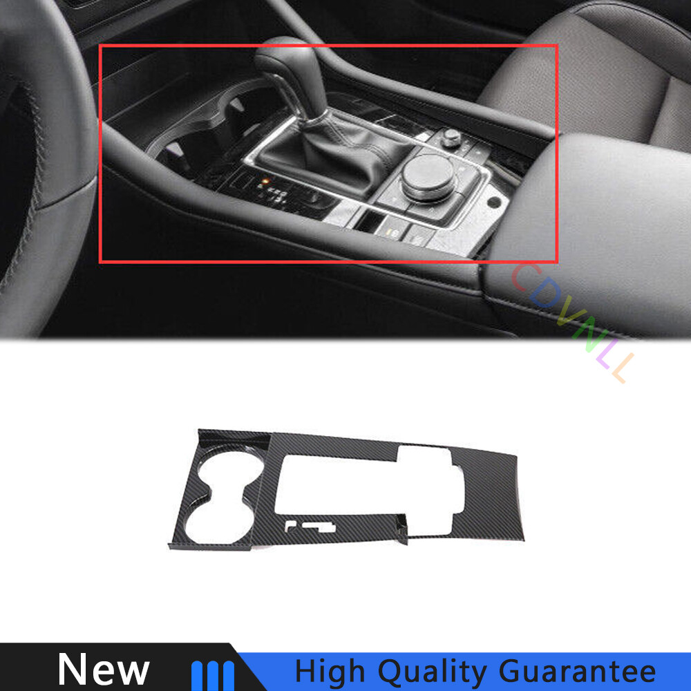 For Mazda 6 Axela 2020-2021 Carbon Fiber Gear Shift & Cup Holder Panel Trim 1PCS