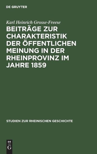 Karl Heinrich G Beiträge Zur Charakteristik Der Öffentlichen Meinung  (Hardback)