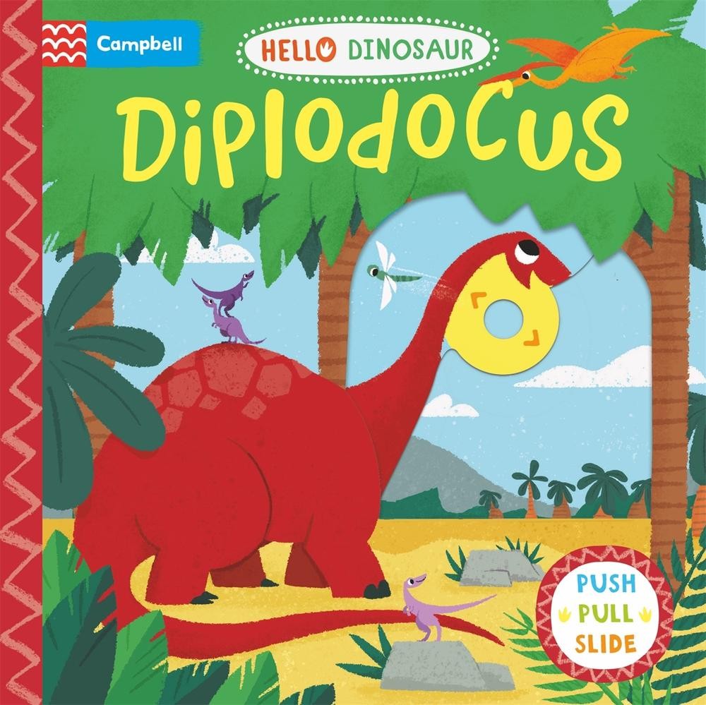 Diplodocus: A Push Pull Slide Dinosaur Book by Campbell Books Board Book Book