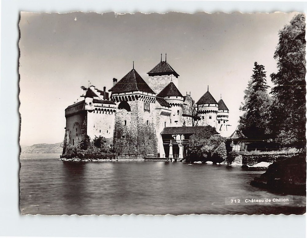 Postcard Chillon Castle Veytaux Switzerland