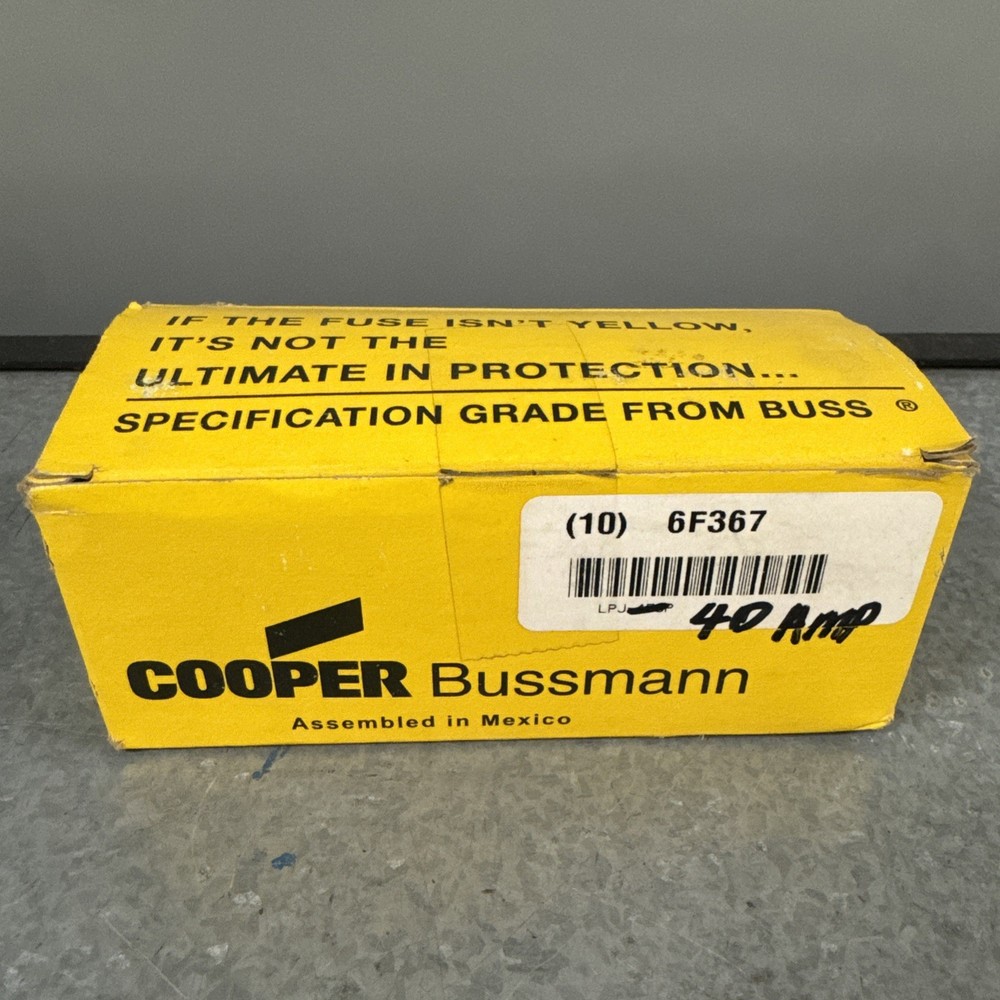 Eaton Bussmann Series LPJ-40SP 10-Pack 40A 600V Fuse Low Peak Class J Time Delay