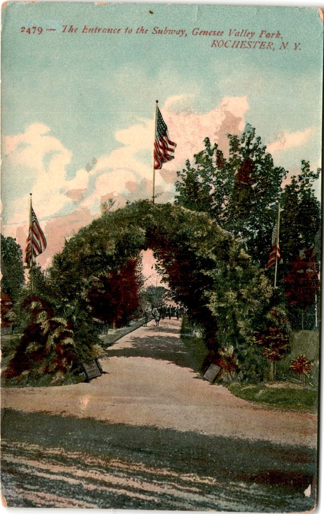 Subway Entrance, Genesee Valley Park, Rochester, NY, Souvenir Post Postcard