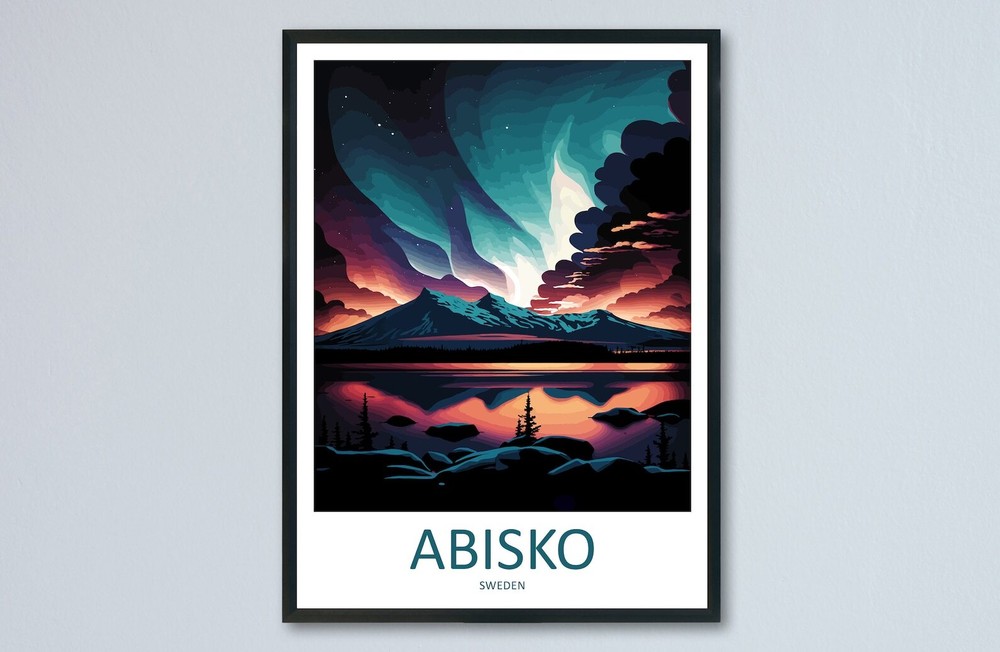Abisko Travel Print Wall Art Abisko Wall Hanging Home Dcor Abisko Gift Art