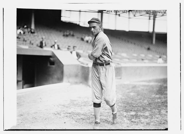Photo:Jack Bentley Washington AL Baseball 1914 Portrait Stadium