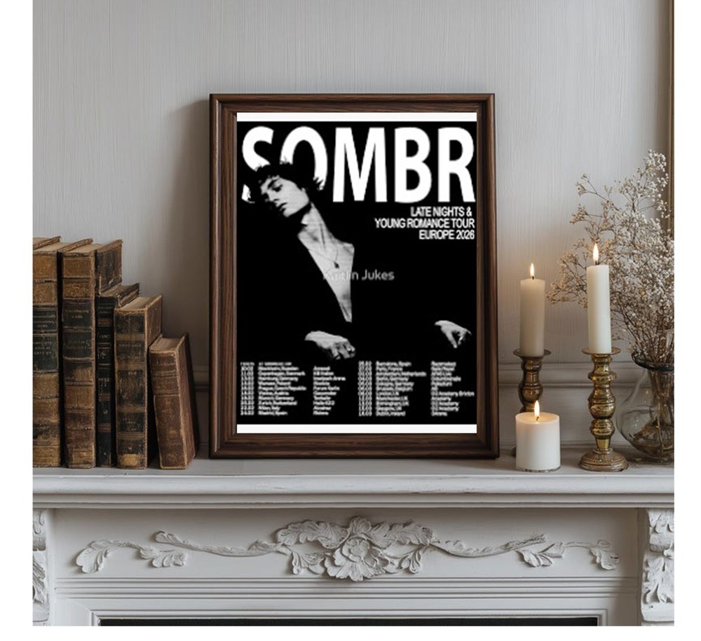 Sombr Late Nights And Young Romance Europe Tour 2026 Concert Poster