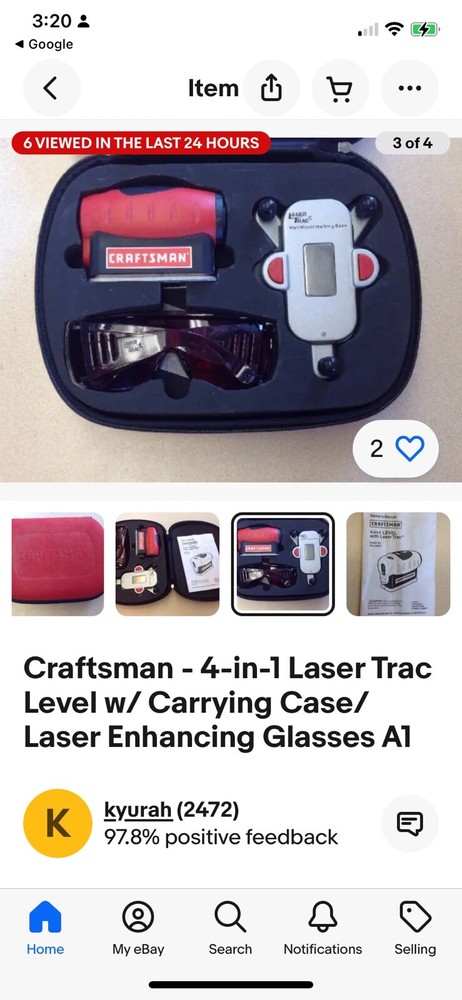 Craftsman 4-in-1 Level w/Laser Trac & Laser Guided Measuring Tool w/Laser Trac