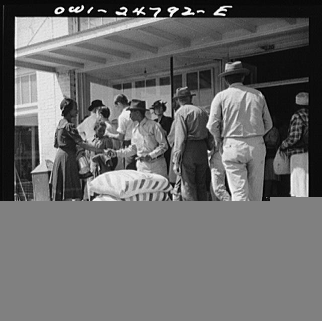 Photo:Texas. People in front of the feed stores, San Augustine