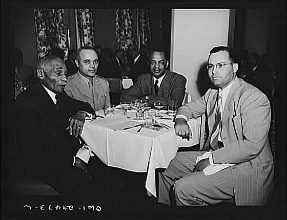 Photo:1930s Men at Dinner Table Formal Portrait Photo