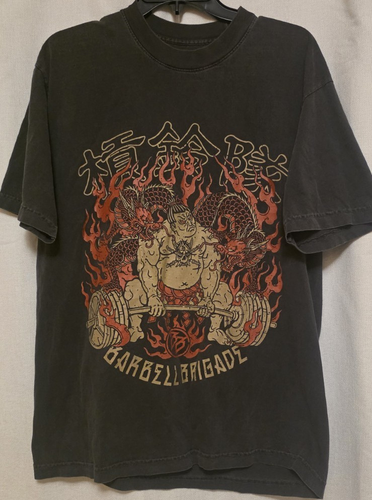 Barbell Brigade Men's Black Graphic Print Crew Neck Short Sleeve T-Shirt M