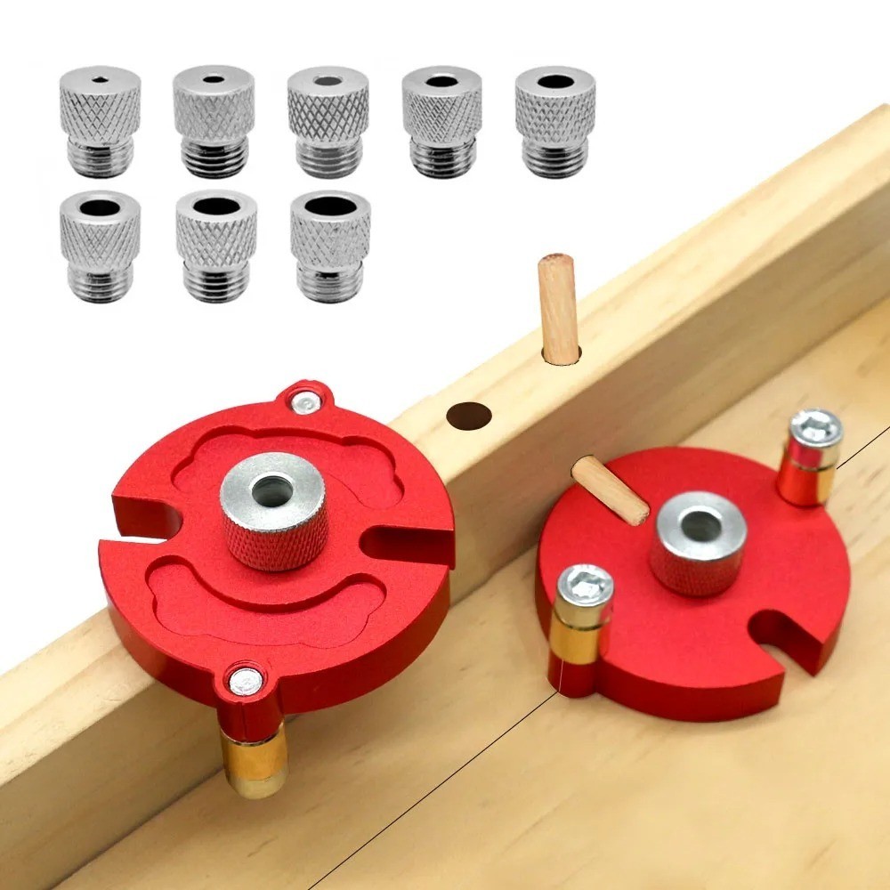 Self-Centering Dowel Jig 3-10mm Drill Guide Aluminum Woodworking Locator