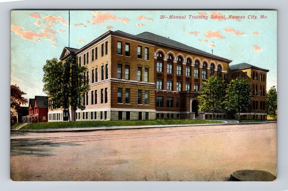 Kansas City MO-Missouri, Manual Training School, Antique, Vintage c1908 Postcard
