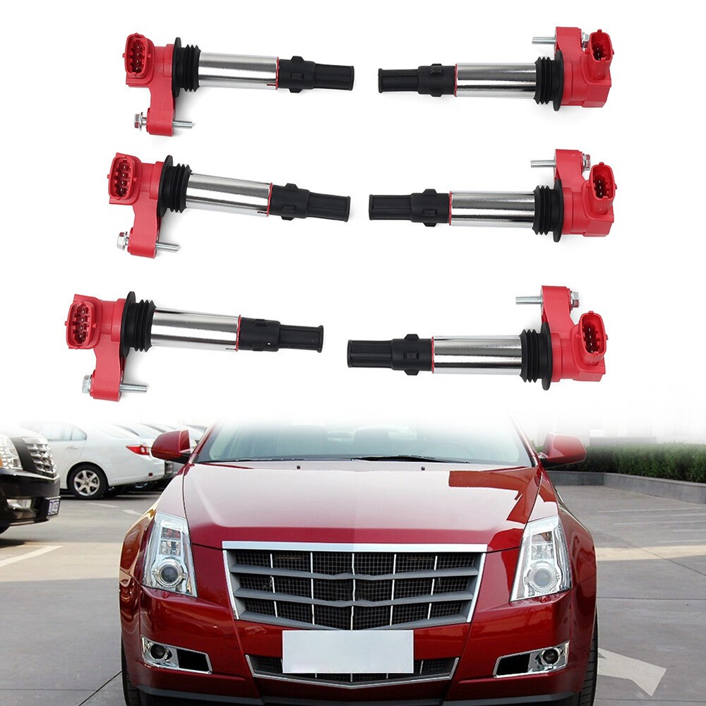 6PCS D510A Ignition Coil Pack Compatible with GMC Acadia Buick Cadillac SRX CTS STS