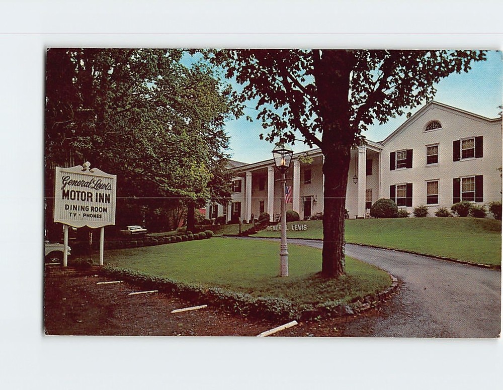 Postcard The General Lewis Motor Inn Lewisburg West Virginia USA