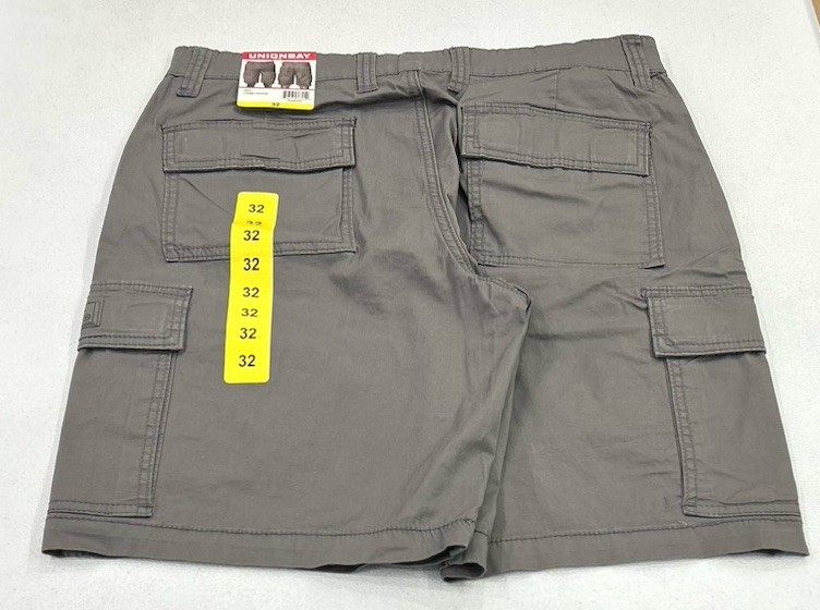 Unionbay Men's Cargo Shorts, Gray, Size 32