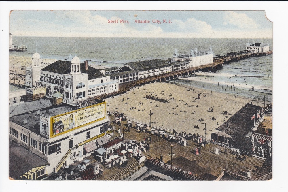 Steel Pier Atlantic City New Jersey Boardwalk Divided Back Postcard
