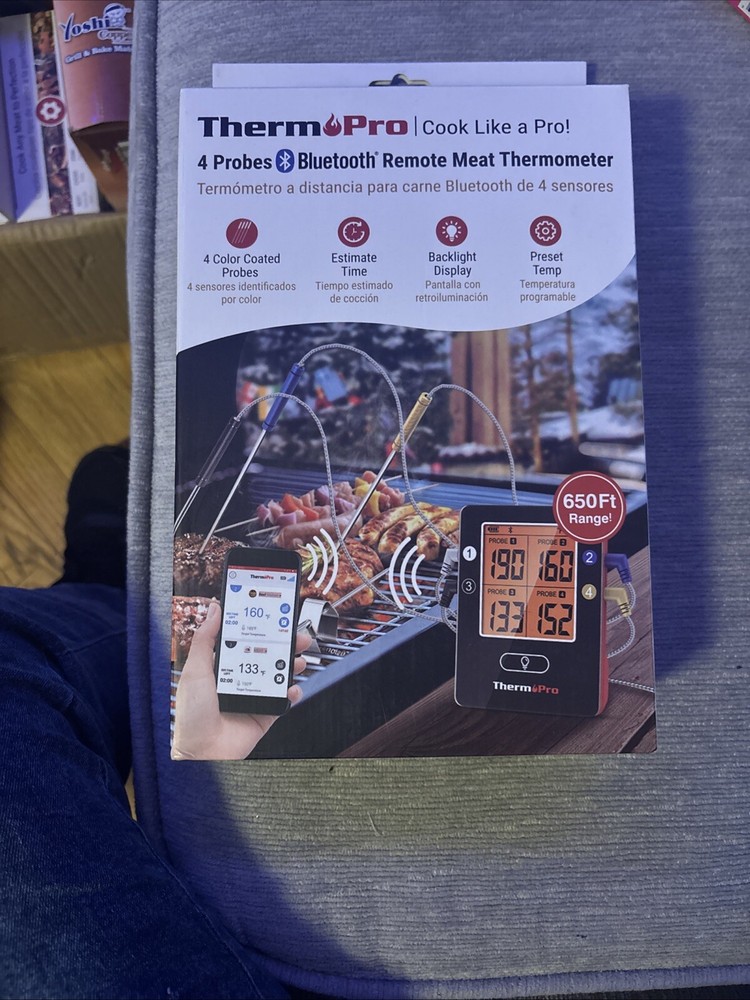 ThermoPro TP829 1000FT Wireless LCD Meat Thermometer Bluetooth Meat Thermometer