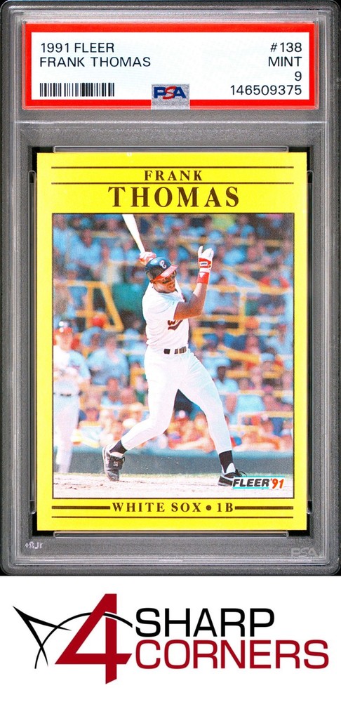 1991 Fleer #138 Frank Thomas White Sox Hof Psa 9Set builders paradise - improve your registry!