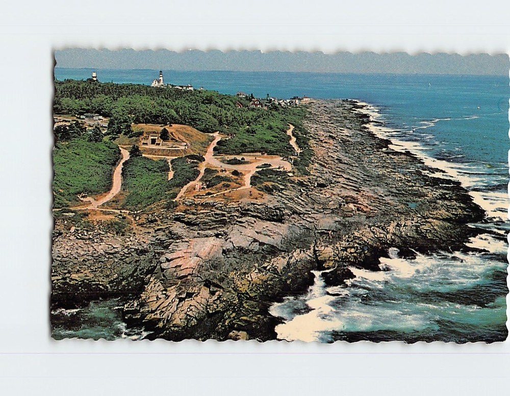 Postcard Two Lights Park Cape Elizabeth Maine USA