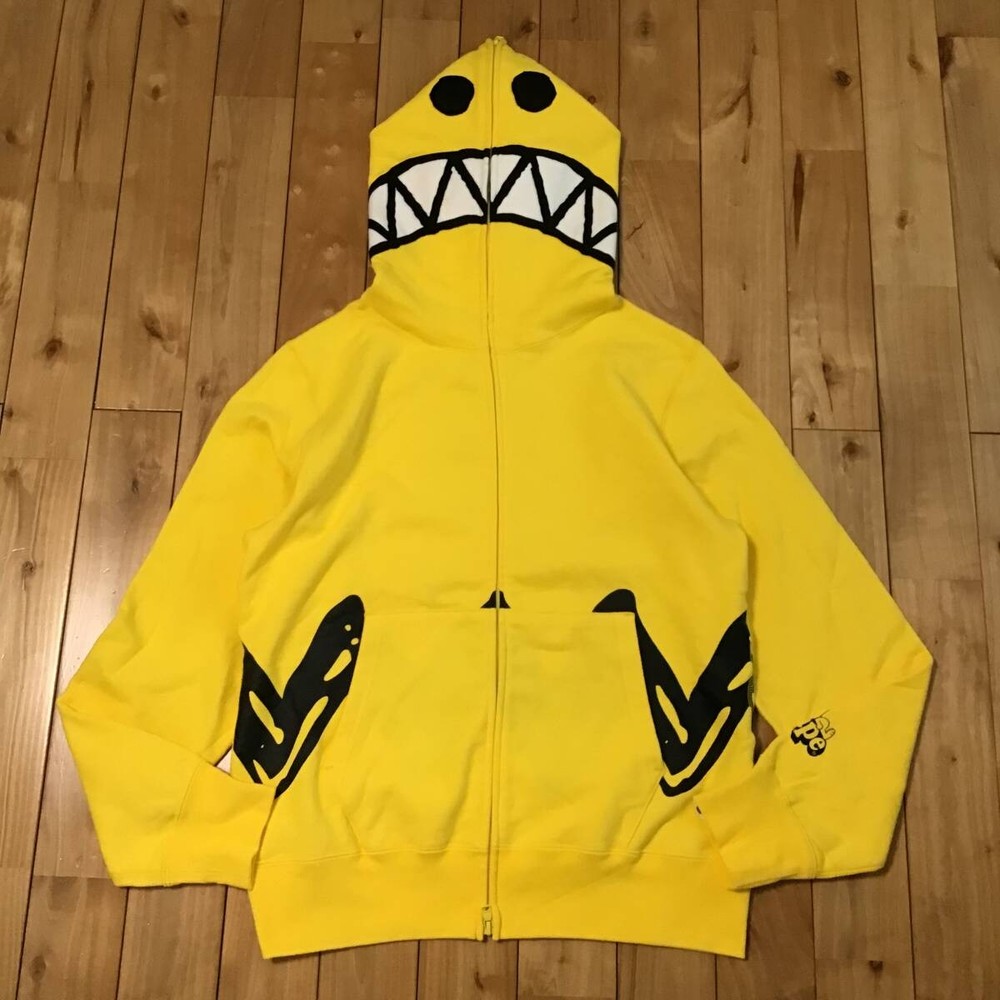A Bathing Ape Snoopy Shark Full Zip Hoodie L Size Rare 2014 Release