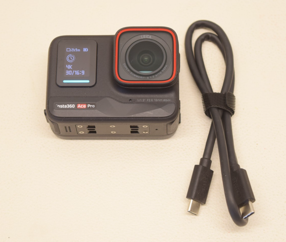 Insta360 Ace Pro Action Camera - Black w/Battery & Charging Cable - USED-image