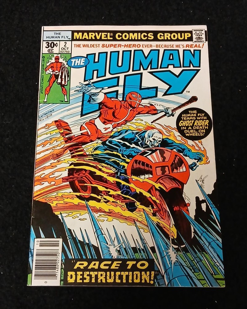 1977 Marvel Comics The Human Fly #2 Newsstand Vf- Vintage Ghost Rider