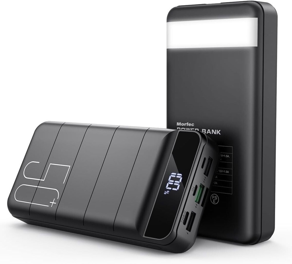 50000mAh 22.5W Fast Charging Power Bank with USB-C Portable Charger US Compatible