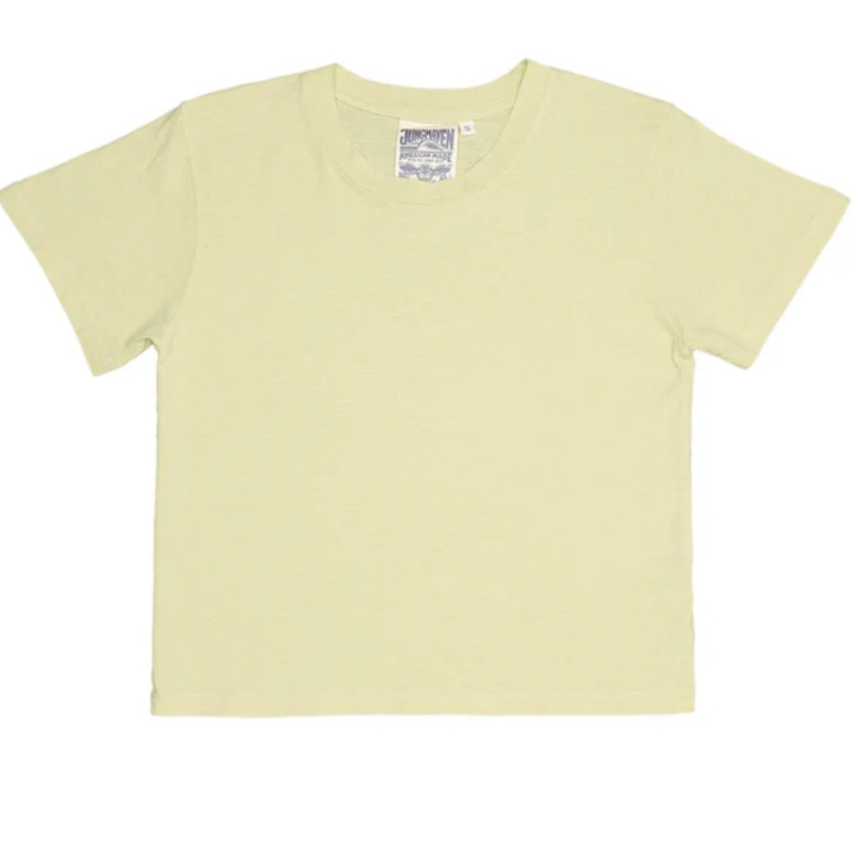 Jungmaven Cropped Lorel Tee Sun Bleached Size XS NWT T-Shirt Hemp Cotton
