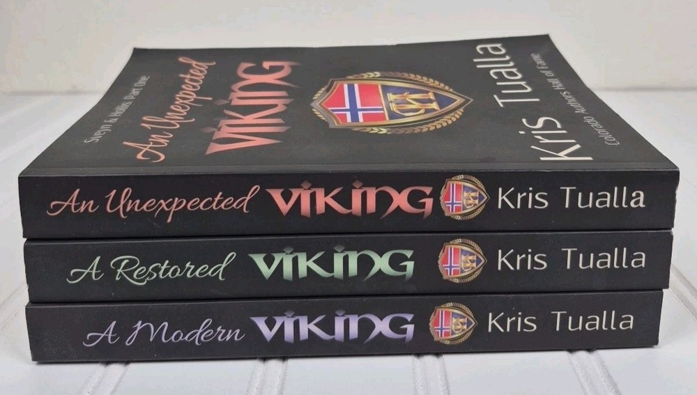 Signed Kris Tualla Sveyn & Hollis Viking Trilogy 1-3 Hansen Series Paperbacks