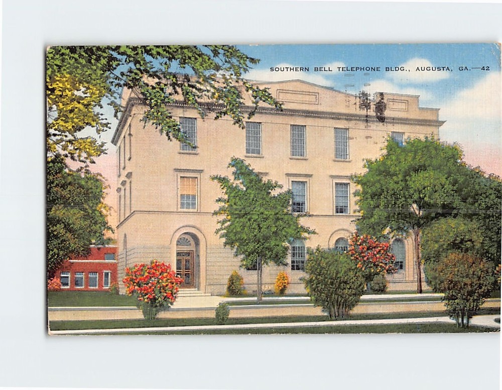 Postcard Southern Bell Telephone Building Augusta Georgia USA North America