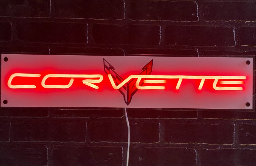 Corvette LED Neon Sign Wall Light - Wall Lighting - Muscle Car Garage Decor