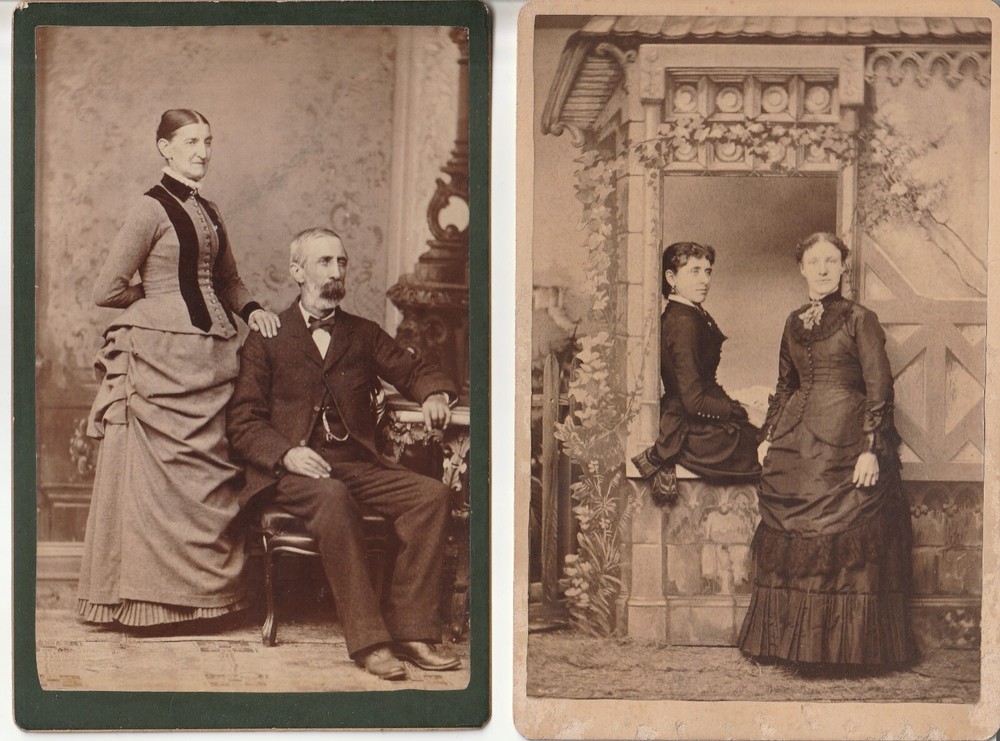 2 Antique Cabinet Card Photos Portraits of People by P.L. Gross of Bethlehem, PA