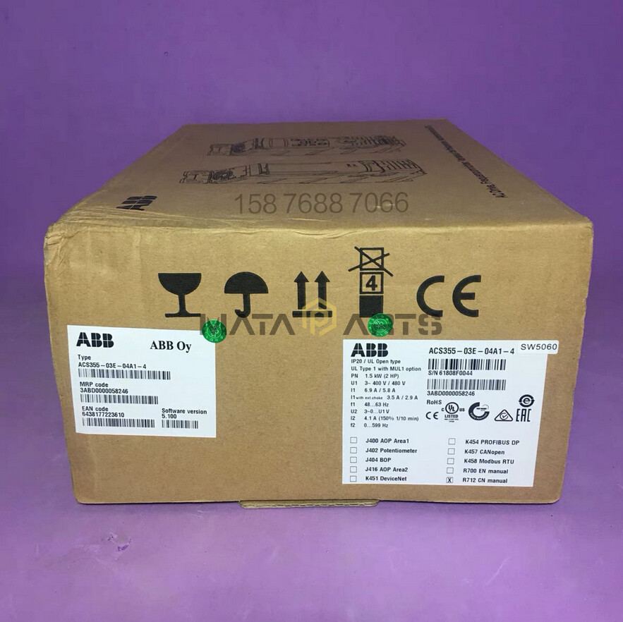 ONE NEW ABB ACS355-03E-04A1-4 380V 1.5KW inverter