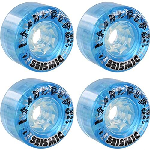 Seismic Skate Systems Tantrum Clear Blue Skateboard Wheels - 68mm 81a (Set of 4)