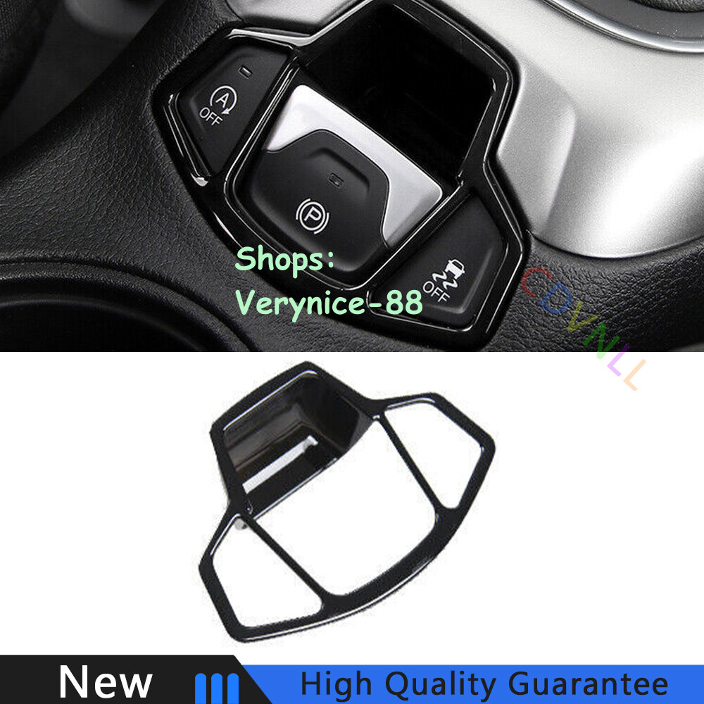 Fit For Jeep Compass 2017-2020 Bright Black Console Electronic Handbrake Trim 1X