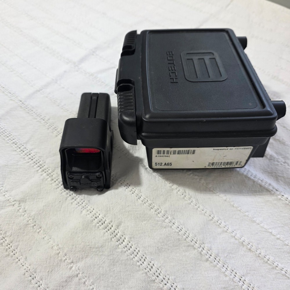 EOTech 512.A65 Holographic Weapon Sight HWS Red Dot 1x AA Battery w/ Hard Case