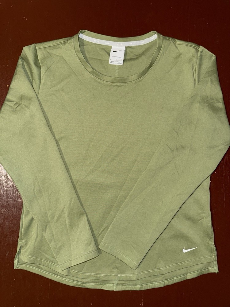 Nike Therma-FIT Women's Green Long Sleeve Athletic Top Size S