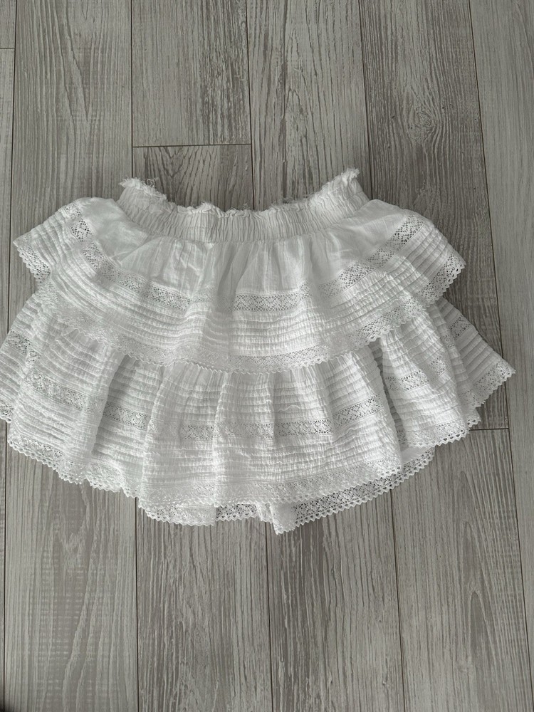 Aerie White  Ruffle Mini Skirt, Women's Size M