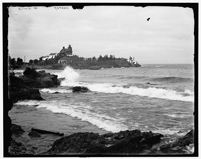 Photo:Light House Point Marquette Michigan Lighthouse Coastline 1905