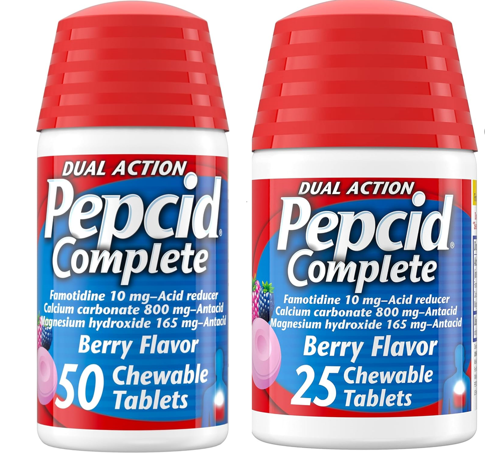 Pepcid Complete Acid Reducer and Antacid with Berry Flavor - 75 Chewable Tablets-image