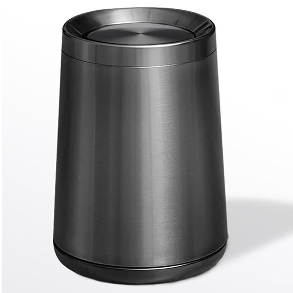8L/2.1GALbrass Garbage can with Swing lid，Brushed Nickel Gold Trash can,Matte...