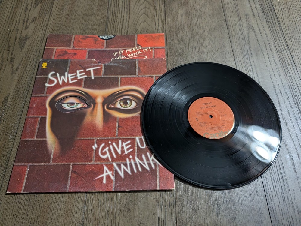 Sweet Give Us A Wink Vintage Vinyl LP 1976 Capitol Record ST-11496
