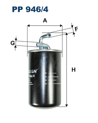 PP 946/4 FILTRON Fuel Filter for Chrysler, Dodge, Jeep