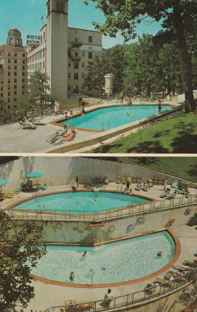Postcard The Arlington Hotel Swimming Pools Hot Springs National Park Arkansas