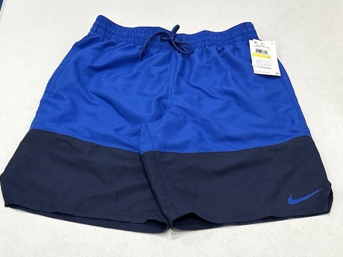 Nike Swim Men's Split Colorblocked Volley Shorts, Blue, Size S