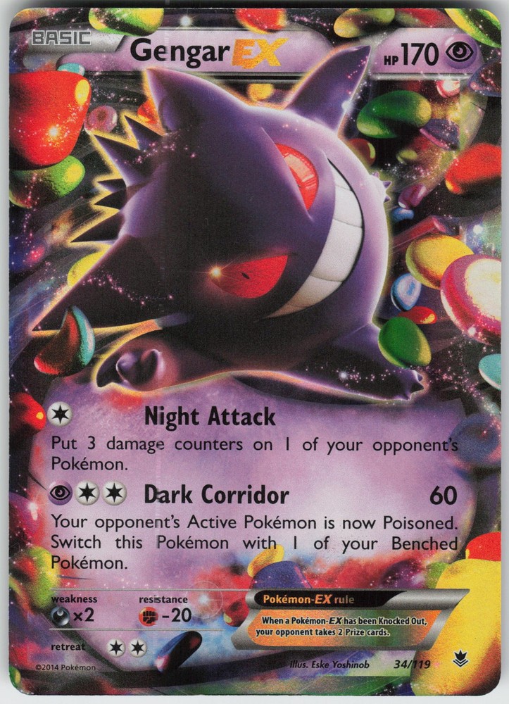 Pokemon TCG Gengar EX #34/119 XY - Phantom Forces