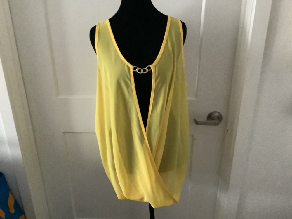 womens top yellow very sexy. Wear over or under, or as a swimsuit cover