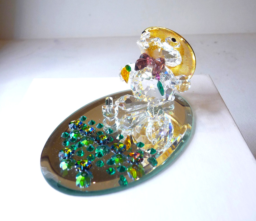 Rare Vintage Silver Deer Crystal Zoo 