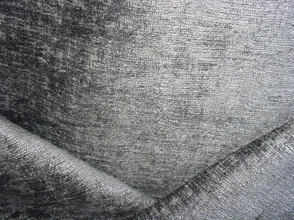 Kravet Couture 34949 Silver Glittered Chenille Upholstery Fabric Savoir-Faire  