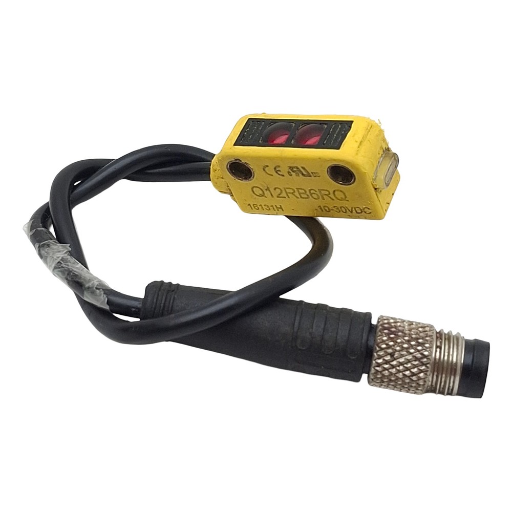 Banner Q12RB6RQ Photoelectric Sensor, PNP/NPN, 2m Range, 10-30VDC, 4-Pin M8, 6in