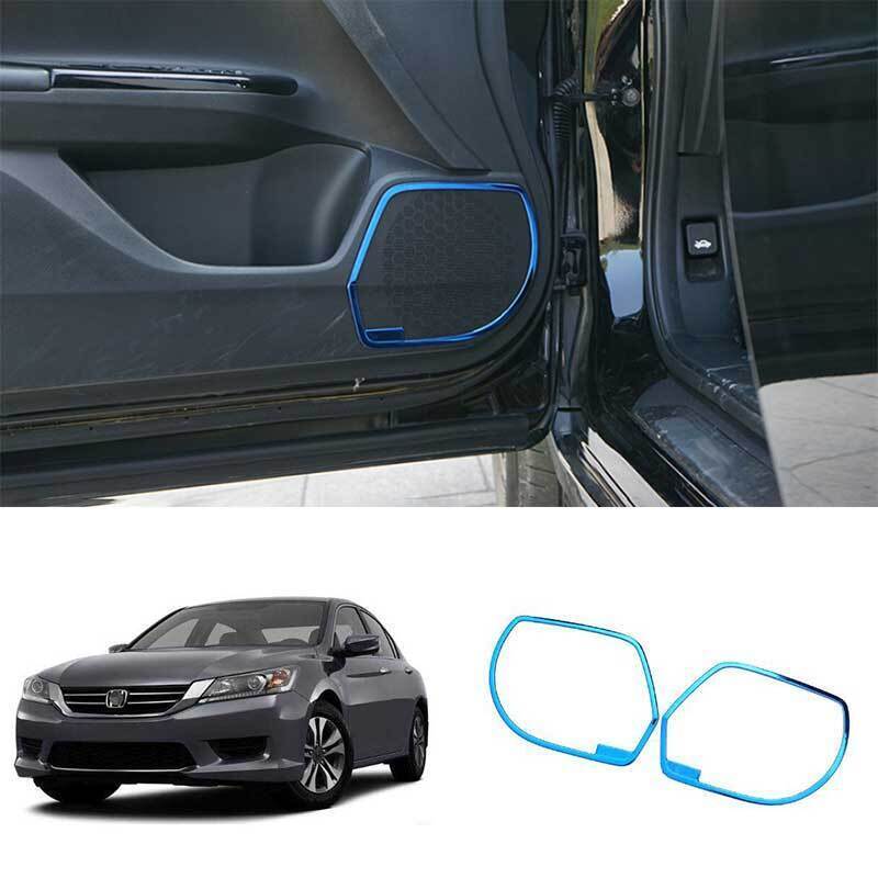 For Honda Accord 9Th 2013-2017 Blue Titanium Inner Door Horn Speaker Cover Trims